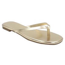 French Connection Women Flip Flop Thong Sandals Morgan Size US 7 Gold - $25.74