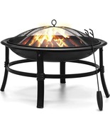 Singlyfire 26&quot; Outdoor Wood Burning Fire Pit Bowl Heavy Duty Bonfire Pit... - £67.60 GBP