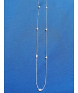 Earth mined Diamond Station Deco Necklace Hand made 14k White Gold Chain... - $28,215.74 MXN