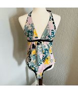 MISSONI Printed Halter One-Piece Swimsuit, Size 42 Euro (8 US) Multi Col... - $231.14 CAD