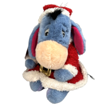 Disney Store Santa Helpers Eeyore Santa 10.5&quot; Plush NEW W Tag - $9.19