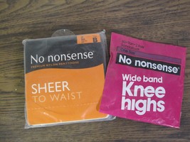 Vintage No Nonsense  Pantyhose 1 sheer to waist and 1 knee highs NOS - £12.12 GBP
