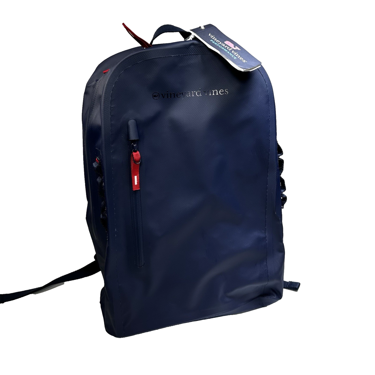 ⁠VIV & VINE Quilted Nylon Backpack Navy Blue Puffer Bag Work Travel⁠ Work Backpacks for Commuting: Navy Blue | Away main image 4