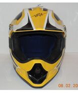 Vega Motocross BMX Helmet Large DOT Approved Snell Yellow White Black - $69.25