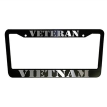 Vietnam Veteran Car License Plate Frame Plastic Aluminum Black Vehicle P... - £11.34 GBP+