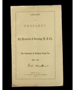 Antique Lease Rensselaer Saratoga R.R Delaware Hudson Canal 1871 Rare NY... - $4,659.64 MXN