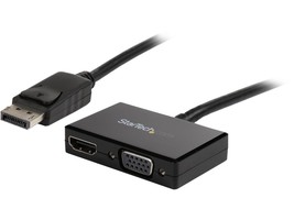 StarTech.com DP2HDVGA Travel A/V adapter: 2-in-1 DisplayPort to HDMI or VGA - £56.25 GBP