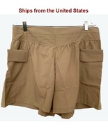 Wide Leg Ladies Shorts, Fitted Waistline, Flared, Polyester/Spandex, Tau... - $21.92 CAD