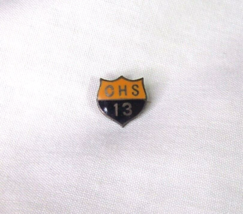 1913 Sterling Silver Chs High School Lapel Badge Pin Bastian Bros Rochester Ny - £12.44 GBP