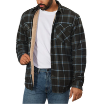 Grizzly Mountain Men&#39;s Flannel Shirt Jacket - £17.02 GBP