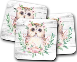 Owl Coasters, Cute Coaster Set, Owl Table Decor, Animal Coasters, Housew... - £3.14 GBP