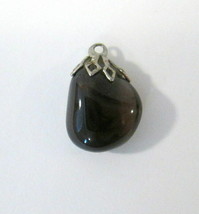 Estate Find Stone Pendant For Necklace (Unknown Stone Smoky Color)  - £6.23 GBP