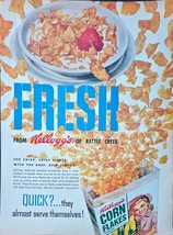 Corn Flakes - Kellogg&#39;s Quick Ceral Crisp Crisp-1953 Vintage Print Ad - $9.46