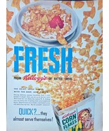 Corn Flakes - Kellogg&#39;s Quick Ceral Crisp Crisp-1953 Vintage Print Ad - $9.46
