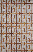 8' X 11' Tan Brown And Gray Geometric Hand Woven Area Rug - $872.49