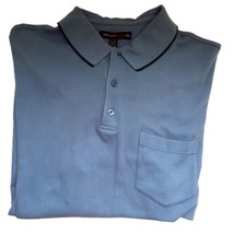 Vtg 90s Perry Ellis America PER Mens Short Sleeve Polo Shirt Size XXL Slate Blue - £13.21 GBP