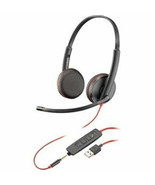 POLY Blackwire C3225 Stereo USB-A &amp; 3.5mm Computer/Phone Headset w/Case NEW - $24.44