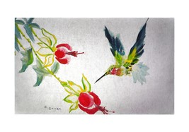 Betsy Drake Betsy&#39;s Hummingbird 30 X 50 Inch Floral Comfort Floor Mat - £69.91 GBP