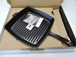 Staub Cast Iron 12-inch Square Grill Pan - Grenadine, Made in France -NEW IN BOX - £149.91 GBP