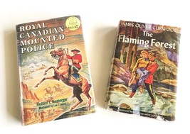 Lot 2 Royal Canadian Mounted Police Mounties Books 1953 Neuberger Flaming Forest - £10.24 GBP