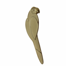 Vintage Bird Brooch Enamel Parrot Tropical Pin Gold tone statement - £11.86 GBP