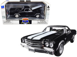 1970 Chevrolet El Camino SS Black with White Stripes &quot;Muscle Car Collection&quot; 1/2 - £31.09 GBP