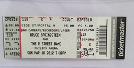 BRUCE SPRINGSTEEN &amp; E STREET - ORIGINAL 2012 UNUSED WHOLE FULL CONCERT T... - $20.55 CAD
