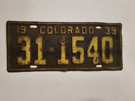 1939 Colorado License Plate #31-1540-Rustic-Vintage-Man Cave-Decor-Loung... - $49.22 CAD