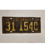 1939 Colorado License Plate #31-1540-Rustic-Vintage-Man Cave-Decor-Loung... - $49.22 CAD