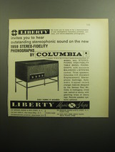 1958 Liberty Music Shops Advertisement - Columbia Model 642 Phonograph - $18.49