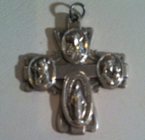 Sterling Silver Cross Saint Christopher Protect Us Saint Josph Pray For ... - $31.50