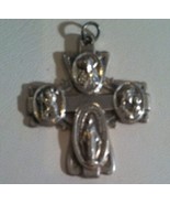 Sterling Silver Cross Saint Christopher Protect Us Saint Josph Pray For Us  2013 - $31.50