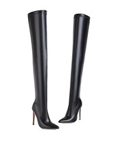 Boots New Fashion Silver Thigh Boots Sexy High Heels Knee Boots Women&#39;s Autumn A - £77.21 GBP