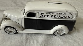 SEE’S CANDIES DIECAST 1938 CHEVY PANEL TRUCK BANK Missing Cover - $9.85