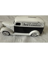 SEE’S CANDIES DIECAST 1938 CHEVY PANEL TRUCK BANK Missing Cover - $180.94 MXN