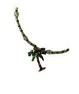 Swarovski Elements Palm Tree Anklet beads Custom Made Artisan 9&quot; Ankle B... - $27.35 CAD