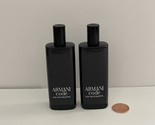2 Giorgio Armani Armani Code Eau de toilette 0.5 oz 15mL Spray Travel Size - $40.99
