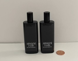 2 Giorgio Armani Armani Code Eau de toilette 0.5 oz 15mL Spray Travel Size - £32.16 GBP