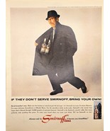 GROUCHO MARX PHOTO - SMIRNOFF VODKA - Trench coat - Fedora 1965 Vintage ... - €22,44 EUR
