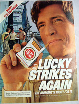 1983 Cigarette Ad Lucky Strikes Again The Moment is Right For It - $7.99
