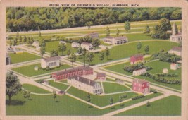 Dearborn Michigan MI Aerial View Greenfield Village Postcard C26 - £2.35 GBP