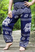 Blue ELEPHANT Pants Women Boho Pants Hippie Pants Yoga - £13.58 GBP