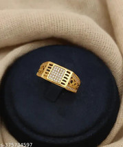Anello regalo Diamante Zirconia/oro americano da uomo fidanzamento uomo San... - £17.08 GBP