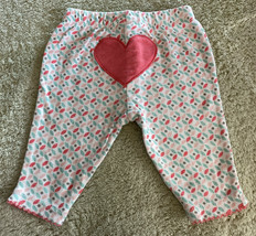 Caters Girls White Pink Teal Gray Heart Bottom Pants Newborn - £2.36 GBP