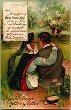 Vintage 1920s Novelty Post Card Funny Doctors Note: So Far the Cure is I... - £6.61 GBP