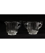 Creamer and Open Sugar Set Elegant Ribbed Rays Excellent Condition Depre... - $209.45 MXN
