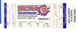 1994 NCAA championship Full Ticket 1st 2nd Round sacramento Arco arena 3/18/94 - £26.58 GBP