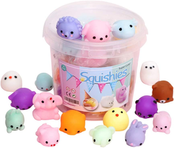 24pcs Kawaii Squishies Stress Relief Toys - Party Favors with Storage Box - £10.77 GBP