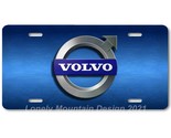 Volvo Logo Inspired Art on Blue FLAT Aluminum Novelty Auto License Tag P... - £14.60 GBP