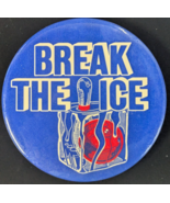 Vintage 3&quot; - BREAK THE ICE - Bowling Pin &amp; Ball in Ice Cube - Pinback Bu... - $369.73 MXN